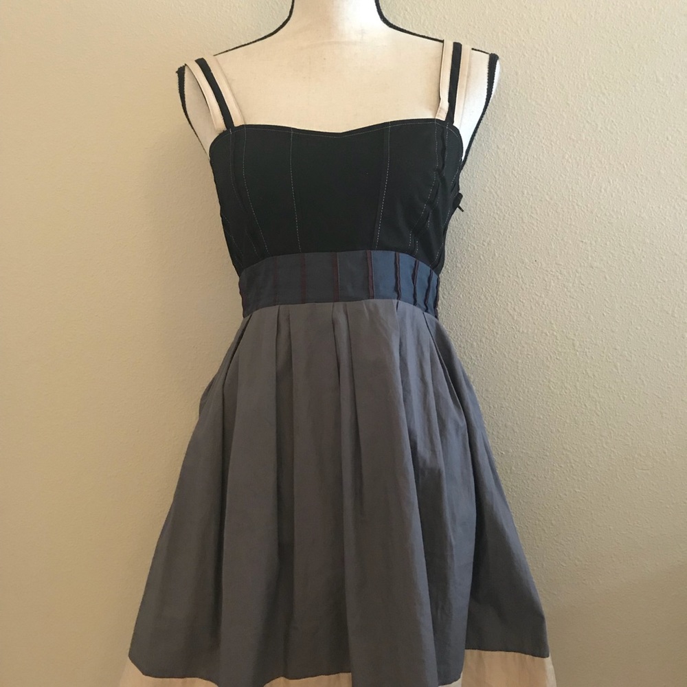 [ silence + noise] color block black dress